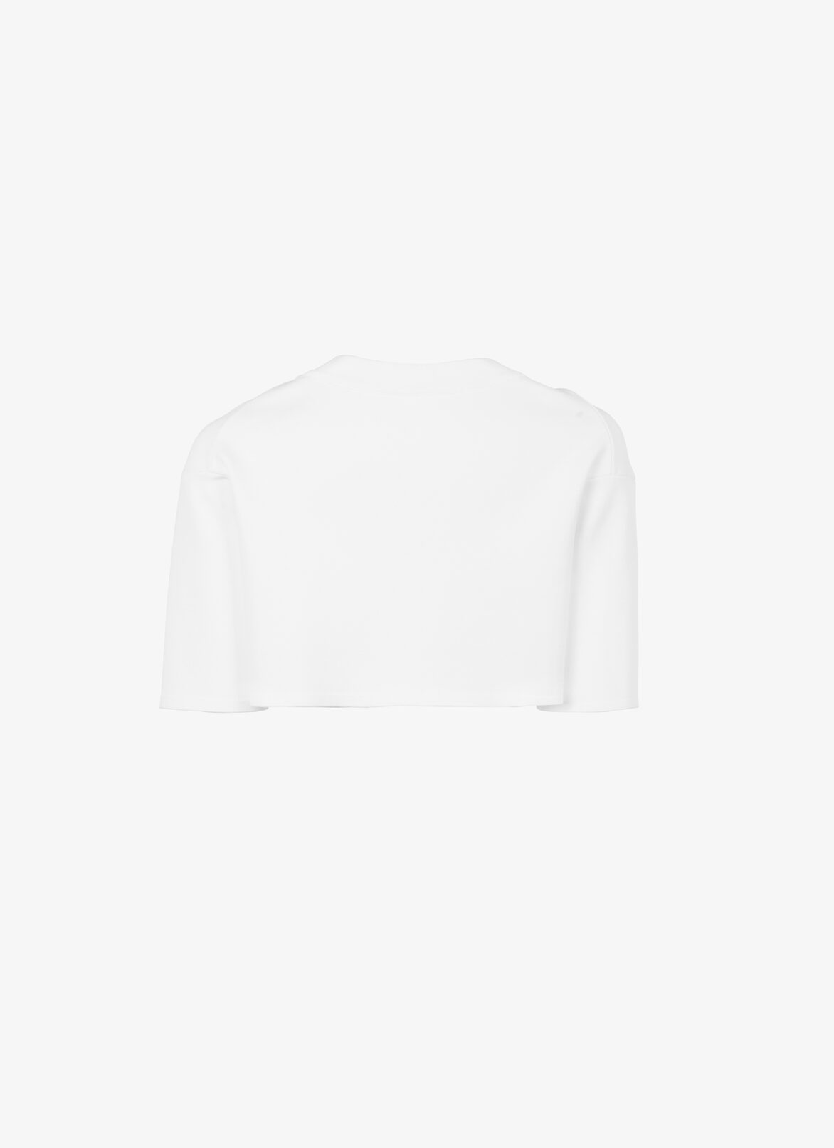 Half-Sleeved Crop Top ALAÏA WHITE HALF-SLEEVED CROP TOP